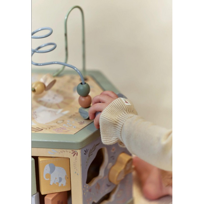 Houten activiteiten zeshoek - Safari Friends - Little Dutch