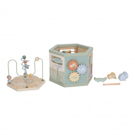 Houten activiteiten zeshoek - Safari Friends - Little Dutch
