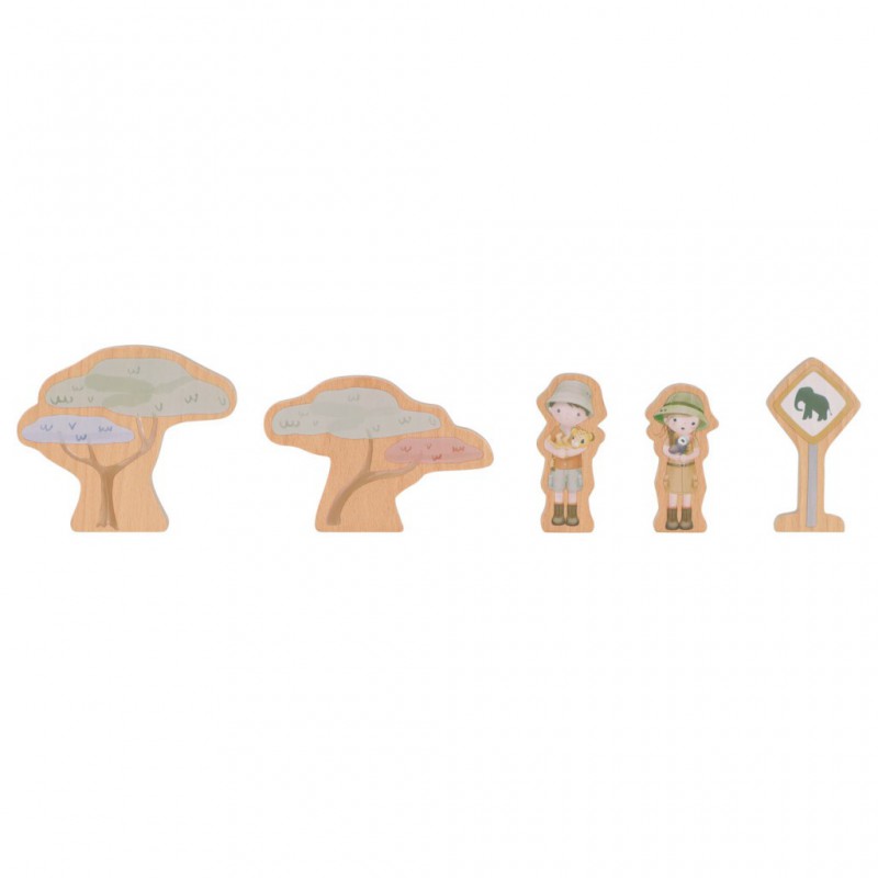 Houten treinset - Safari Friends - Little Dutch