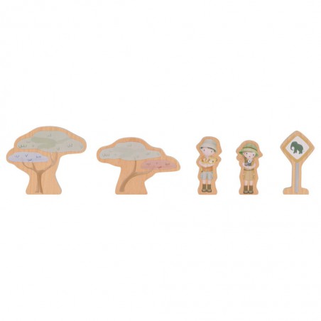 Houten treinset - Safari Friends - Little Dutch