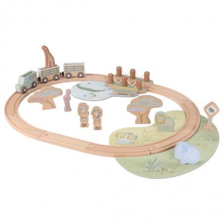 Houten treinset - Safari Friends - Little Dutch