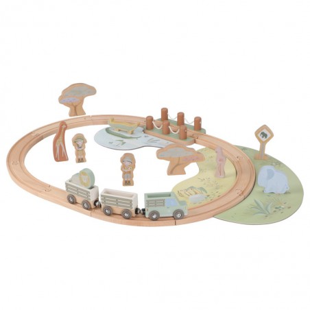 Houten treinset - Safari Friends - Little Dutch