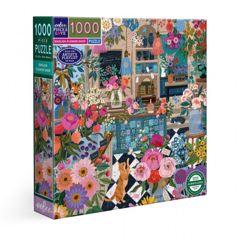 English Flower Shop, 1000 stukjes Eeboo