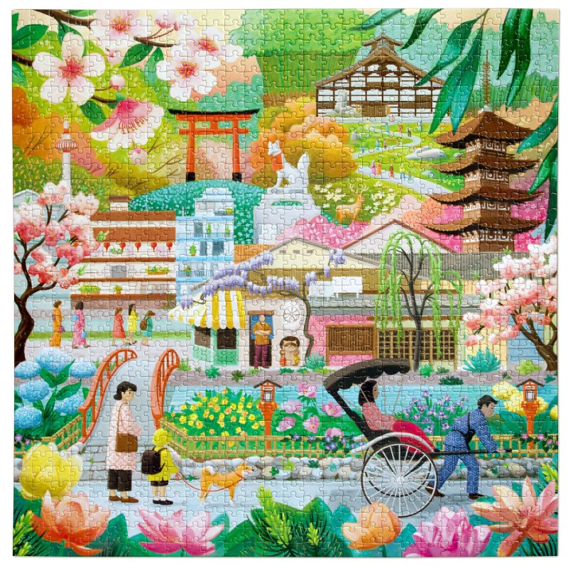 Seasons in Kyoto 1000 stukjes Eeboo vierkante puzzel