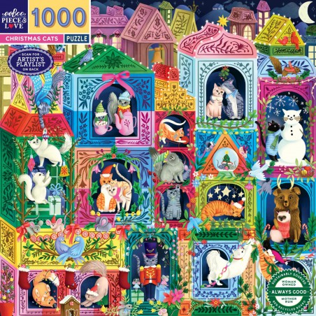 English Cottage Library 1000 stukjes Eeboo vierkante puzzel