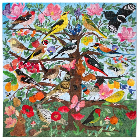 French Medieval Songbirds 1000 stukjes Eeboo vierkante puzzel