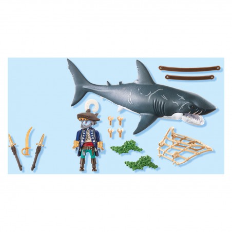 Playmobil Pirates - 71793 Reuzenhaai met piraat