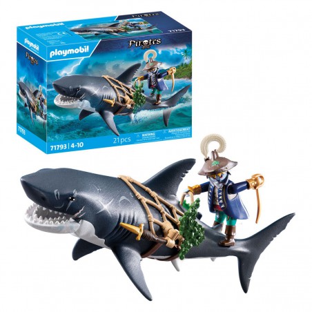 Playmobil Pirates - 71793 Reuzenhaai met piraat