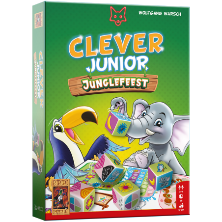 Clever Junior- Junglefeest, Dobbelspel, 999 Games