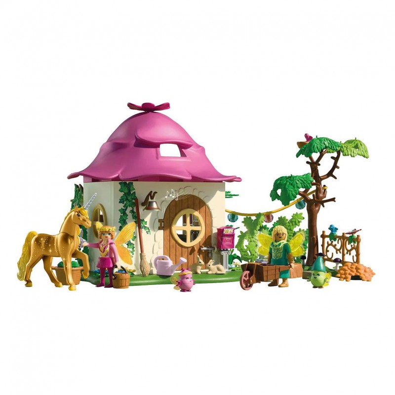 Playmobil Fantasy & Magic - Gezellig sprookjeshuis met gouden eenhoorn en stal, 71838