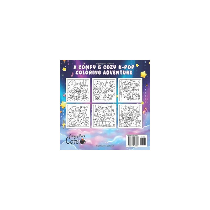 Comfy K-Pop, cute & cozy coloring kleurboek
