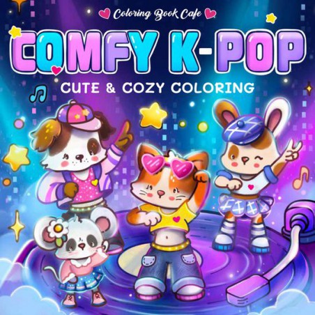Comfy K-Pop, cute & cozy coloring kleurboek
