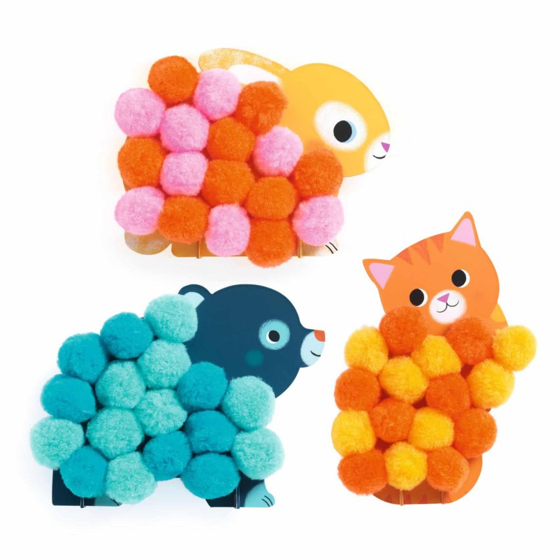 Djeco - Pom pomcollage dieren