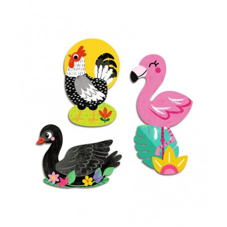 Djeco - Vogels stickers