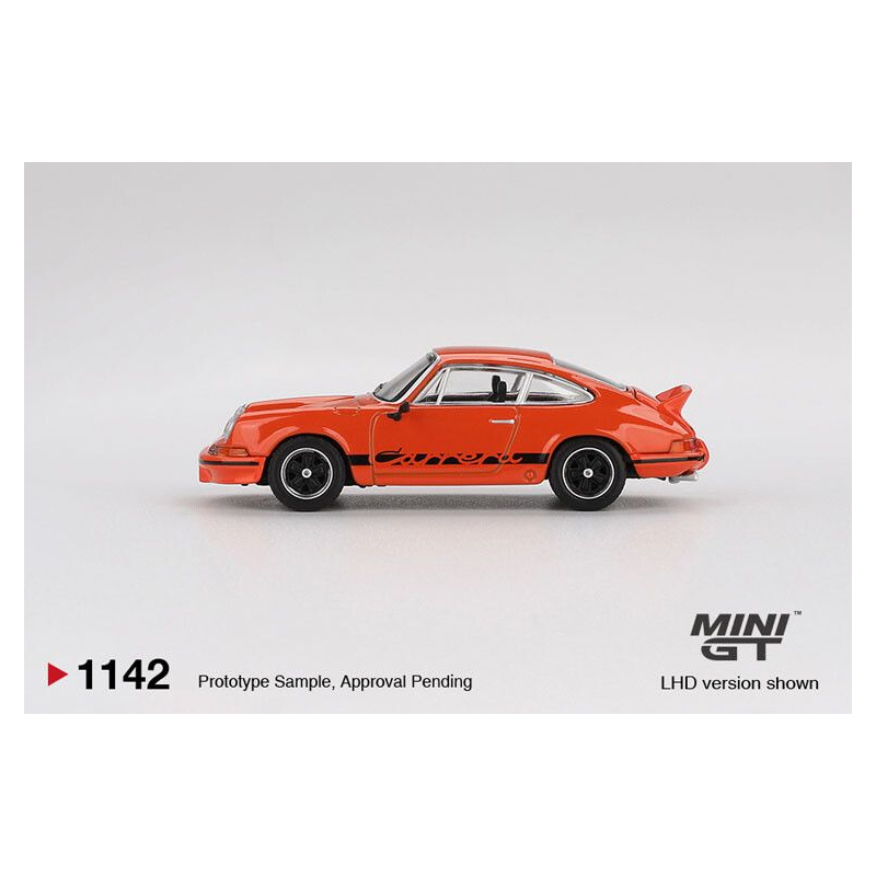 Porsche 911 Carrera RS 2.7 '73, oranje 1:64, Mini GT (1142)
