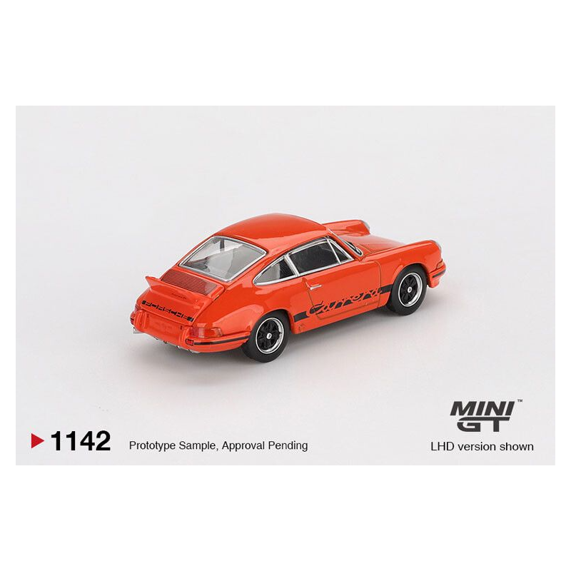 Porsche 911 Carrera RS 2.7 '73, oranje 1:64, Mini GT (1142)