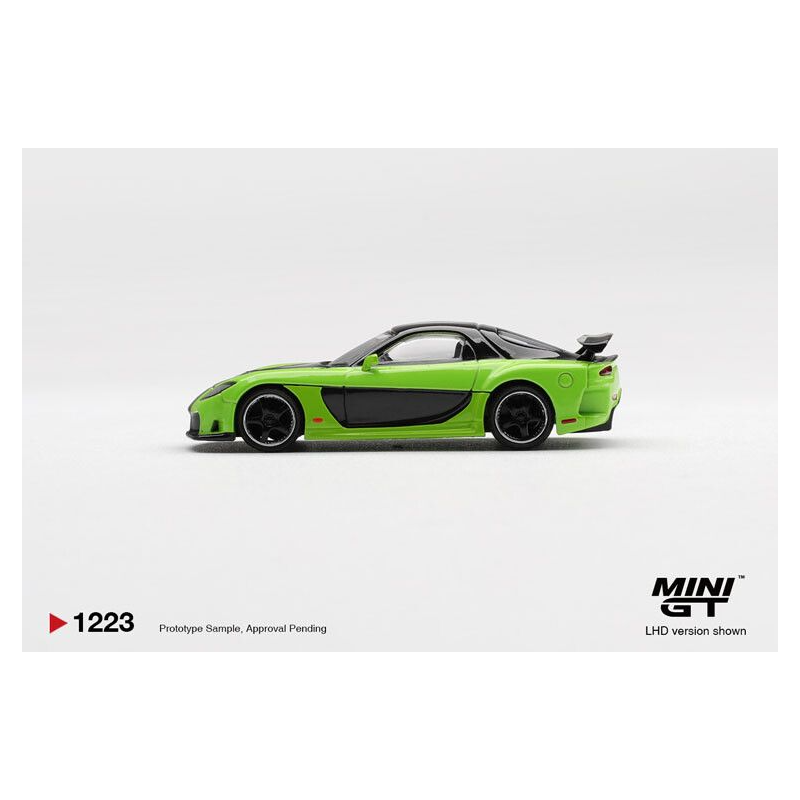 Mazda RX-7 (FD) Veilside Fortune7 '12, groen 1:64, Mini GT (1223)