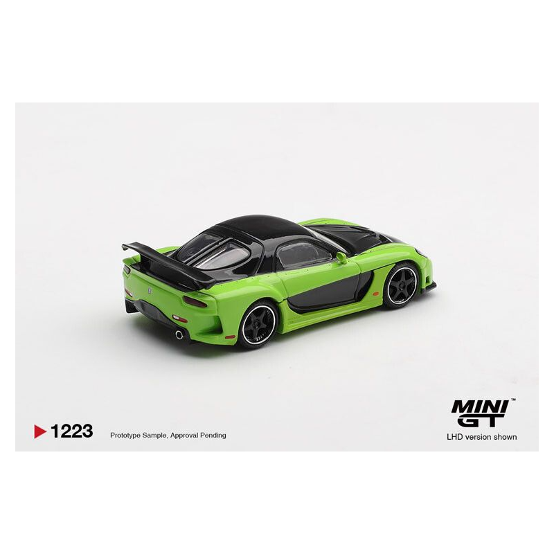 Mazda RX-7 (FD) Veilside Fortune7 '12, groen 1:64, Mini GT (1223)