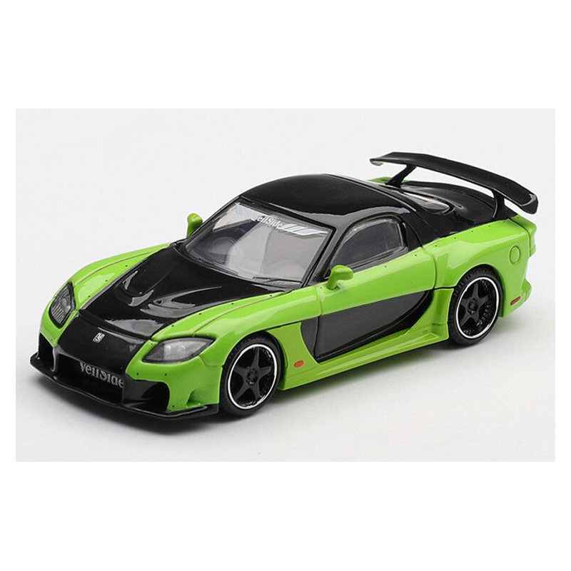 Mazda RX-7 (FD) Veilside Fortune7 '12, groen 1:64, Mini GT (1223)
