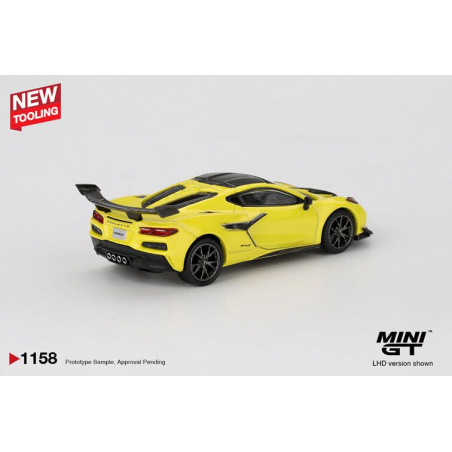 Chevrolet Corvette C8 ZR1 '25, geel 1:64, Mini GT (1158)
