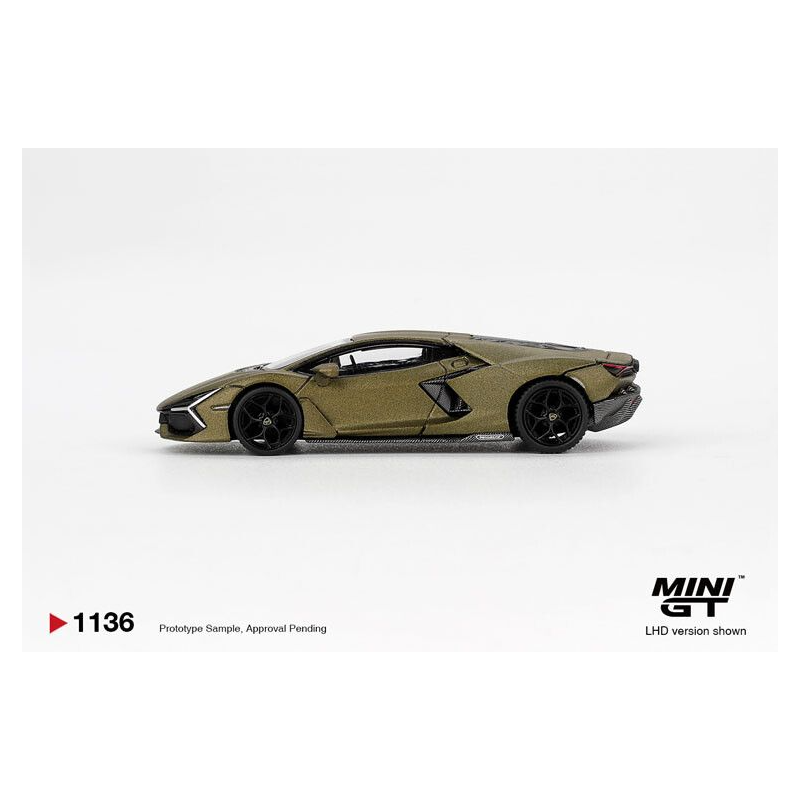 Lamborghini Revuleto '23, matt groen (Verde Gea Matte) 1:64, Mini GT (1136)