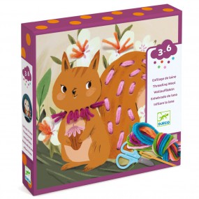 Djeco - Leren rijgen met wol - DIY