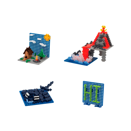 Plus-Plus - Baseplate Duo Blue/Grey