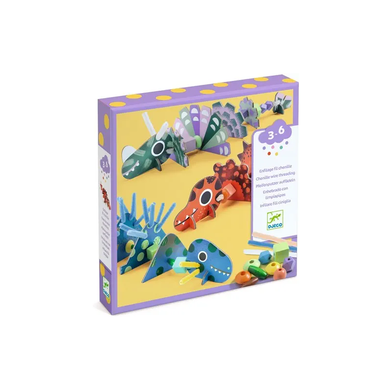 Djeco - Rijgen verschrikkelijke dino's