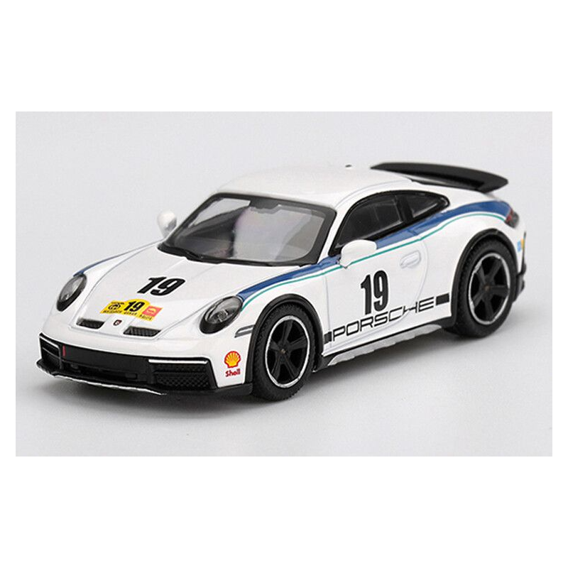 Porsche 911 (992) nr19 Dakar Rally D. Package 74 '24, 1:64, Mini GT (1009) (blister verpakking)