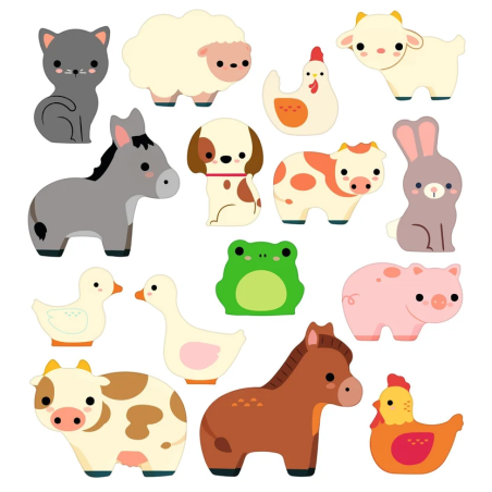 Djeco - Herbruikbare stickers dieren