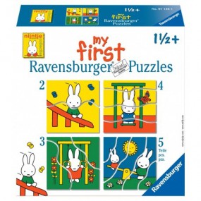 Ravensburger  puzzel 2+3+4+5 stukjes Nijntje