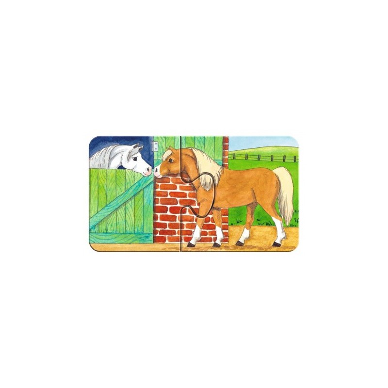 Ravensburger 9 puzzels van 2 stukjes Op de boerderij