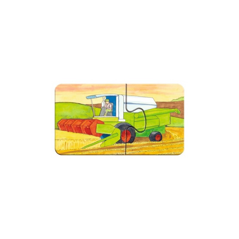 Ravensburger 9 puzzels van 2 stukjes Op de boerderij