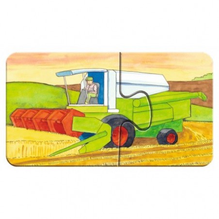 Ravensburger 9 puzzels van 2 stukjes Op de boerderij