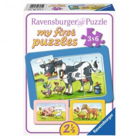 Ravensburger 3x6 stukjes frame puzzel  Goede vrienden