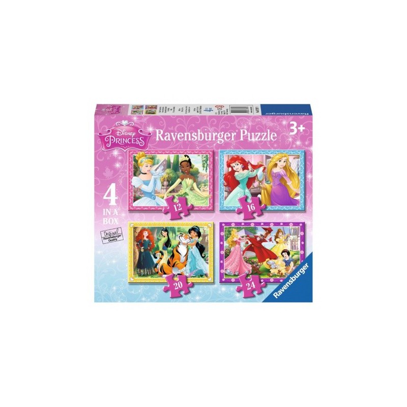 Ravensburger  puzzel 12+16+20+24 stukjes Disney prinsessen