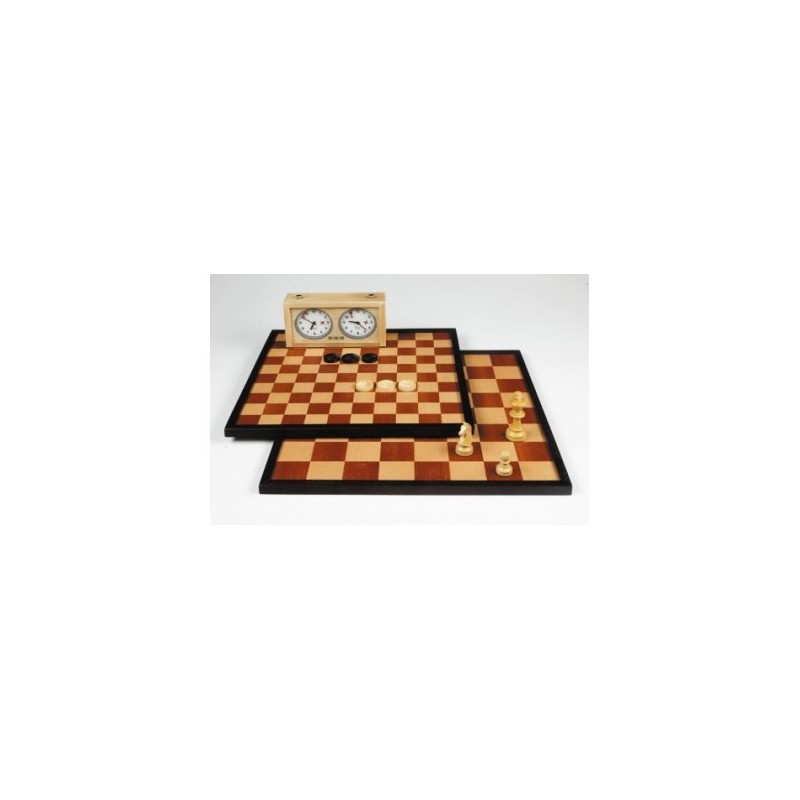 Dam -en schaakbord met rand  42*42cm