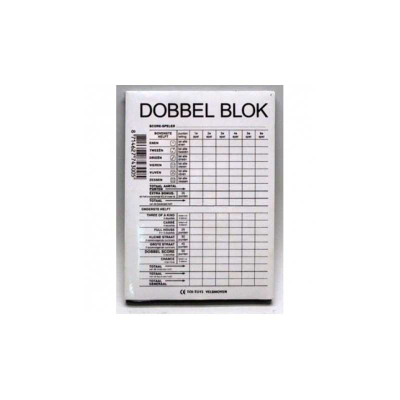 Dobbelspel Scoreblock