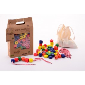 Houten rijgkralen (papieren zak)
