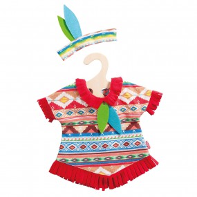 Poppen Native American set Blauwe Veren, 28-35 cm
