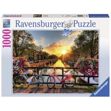 Fietsen in Amsterdam 1000stukjes Ravensburger 