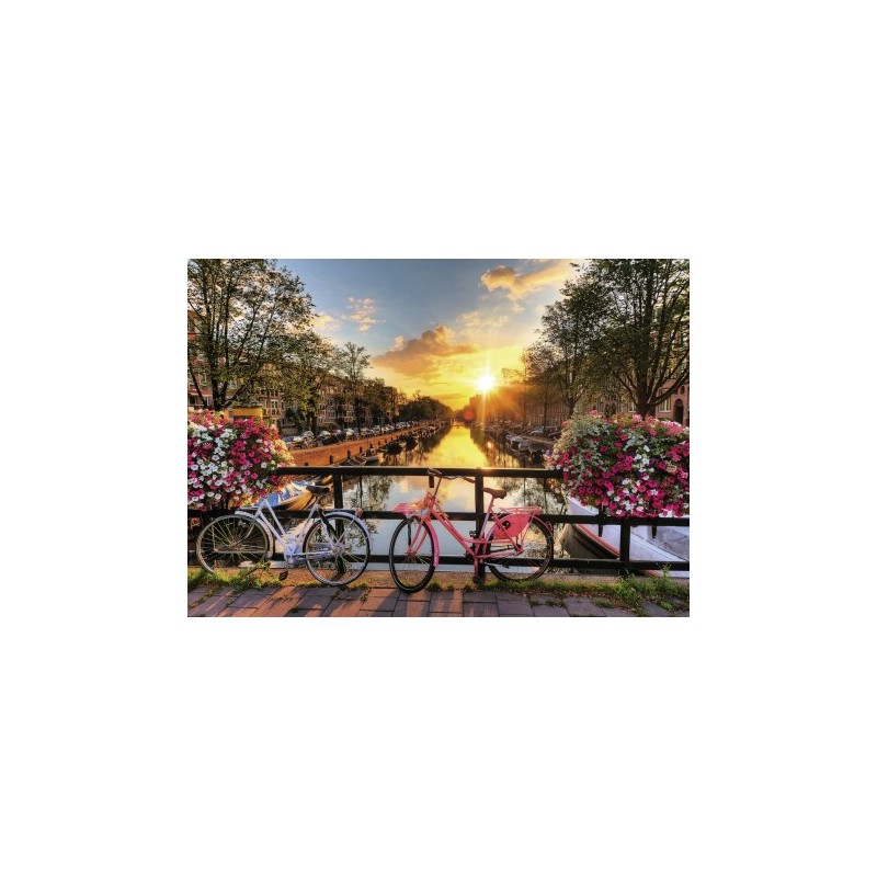 Fietsen in Amsterdam 1000stukjes Ravensburger 