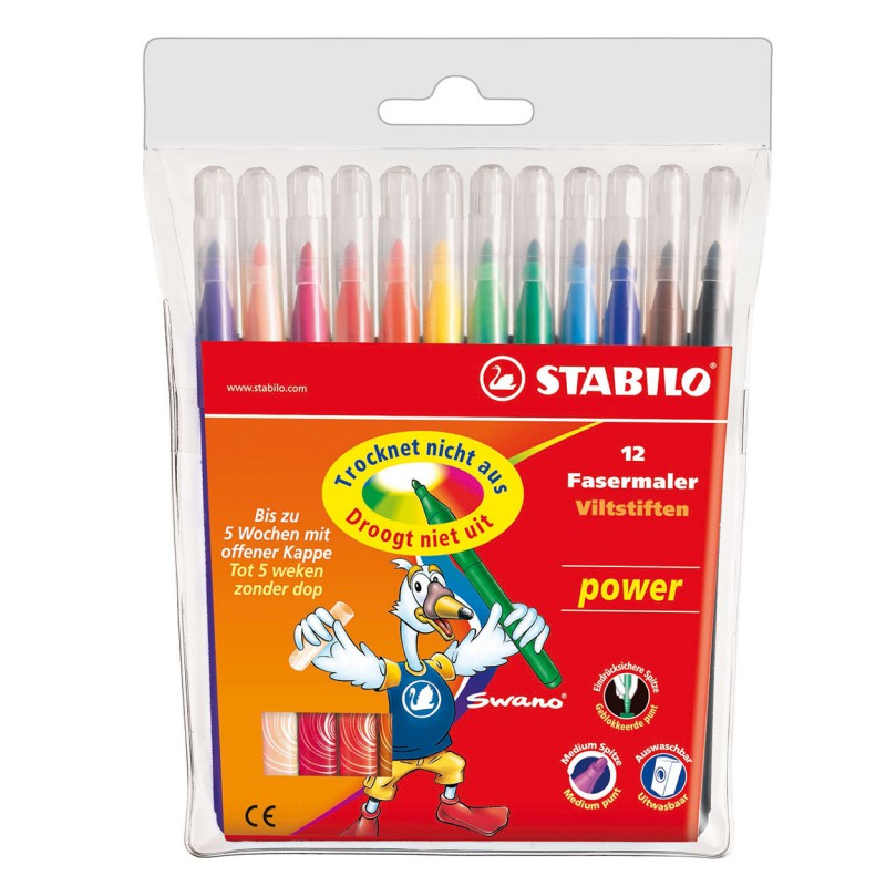 STABILO Power Viltstift, 12st.