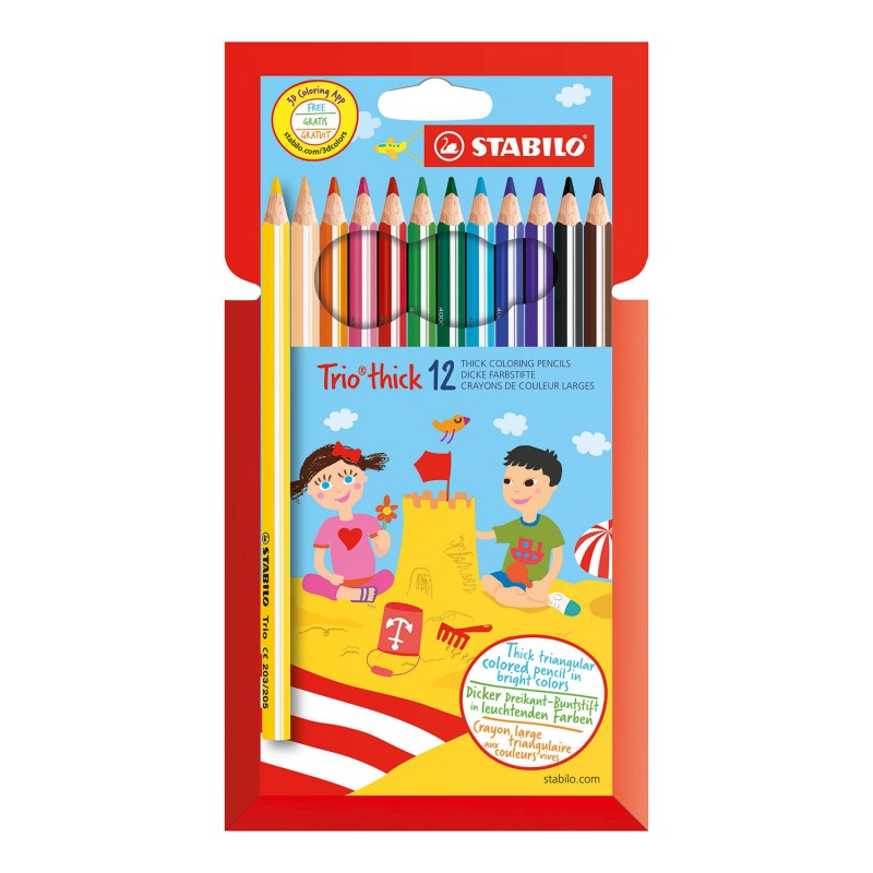 STABILO Trio Dik Kleurpotlood - 12 Kleuren
