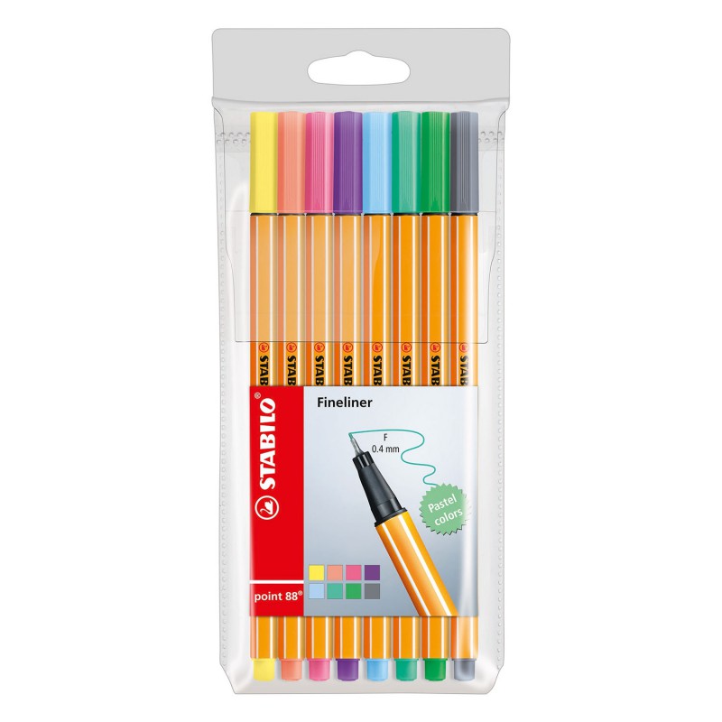 STABILO point 88 Pastel Etui, 8st.