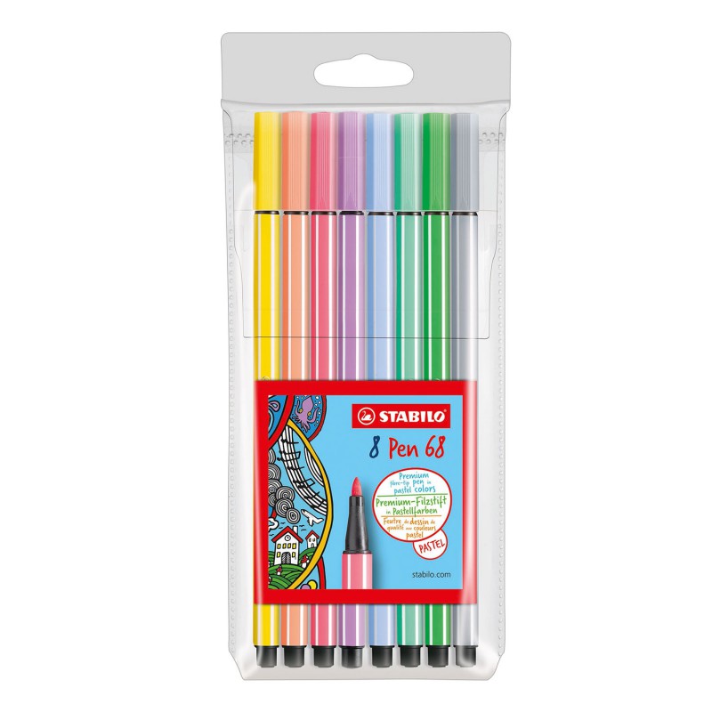 STABILO pen 68 Pastel Etui, 8st.