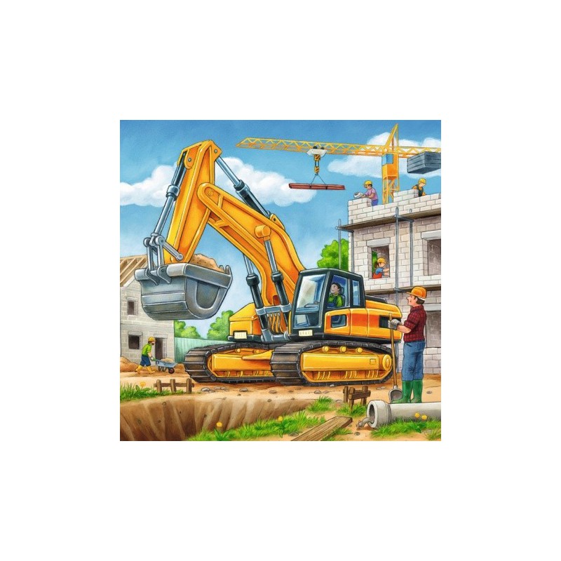 Ravensburger 49stukjes Grote bouwvoertuigen