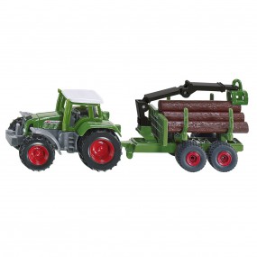 Siku 1645 - Tractor Met Bosaanhangwagen 1:72