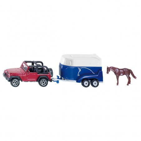 Siku 1651 - Jeep met paardentrailer 1:87