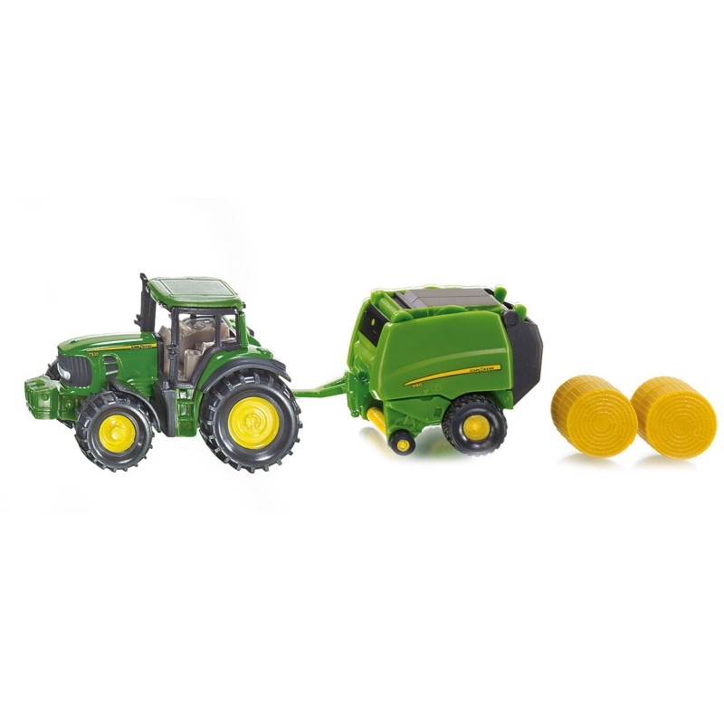 Siku 1665 - John Deere met Balenpers 1:87